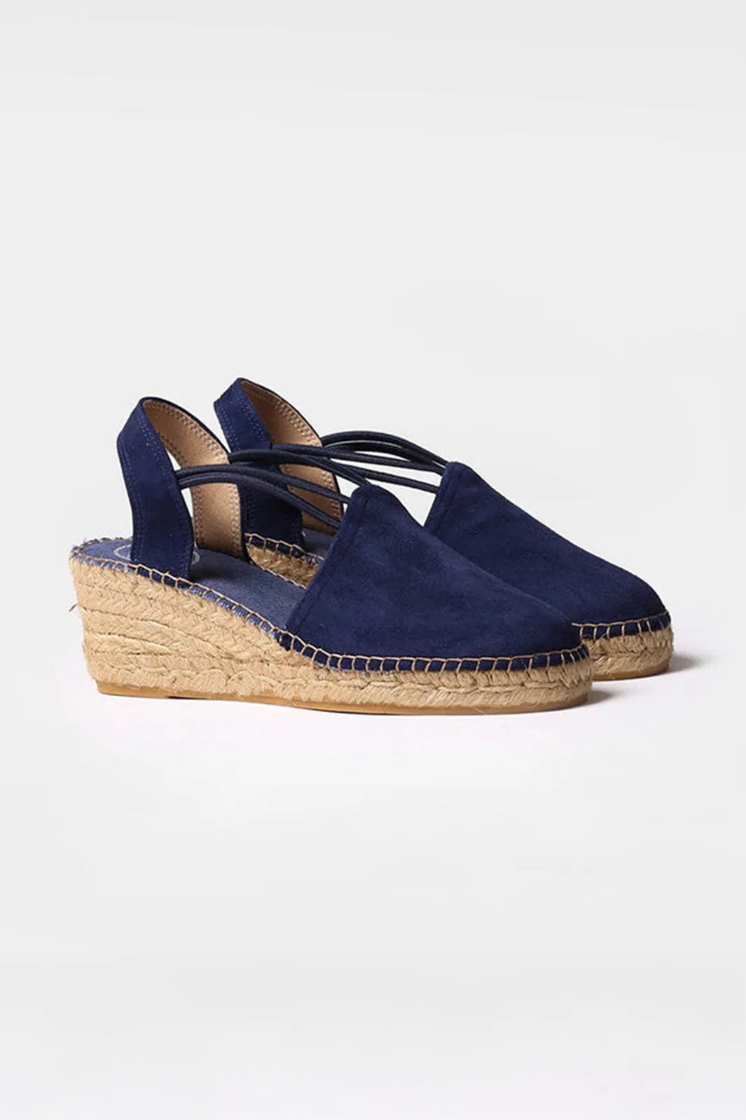 Toni Pons Tremp Espadrille Wedge Sandal Navy Suede