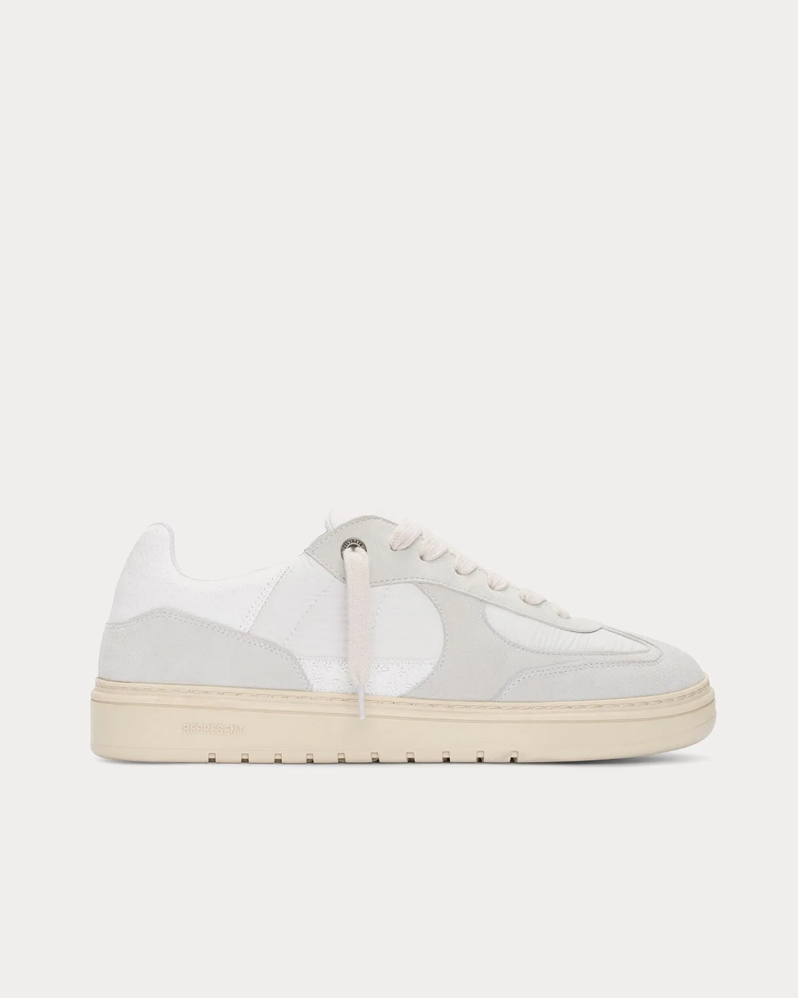Virtus Leather & Nylon Vintage White Low Top Sneakers