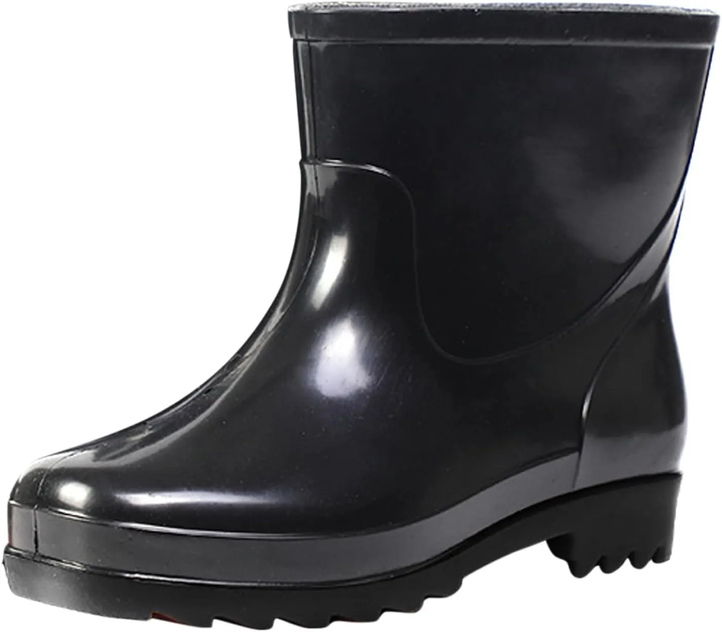 Womens Rain Boots Wide Calf Mens Grounded Footwear Booties with Heel Non Slip Work Barefoot Shoes Waterproof Rain and Garden Shoe for Women Outdoor Wide Calf Boots