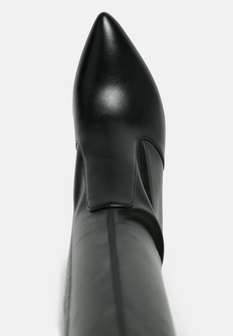 zade thigh high long boots in stretch patent pu